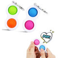 Children Toys Silicone Flipping Keychain Fidget Pop Pop Bubble Toys